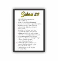 Quadro Decorativo Salmo 23 Moldura Preta