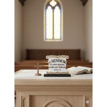 Quadro Decorativo Salmo 23 - O Senhor é Meu Pastor Enfeite de Mesa Religioso Quadro Decorativo Salmo 23 - O Senhor é Meu Pastor Enfeite de Mesa Religioso