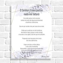Quadro Decorativo Salmo 23 - Oração da Prosperidade