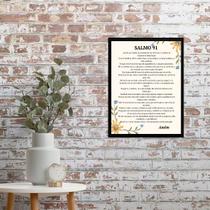 Quadro Decorativo Salmo 91 24x18cm - com vidro