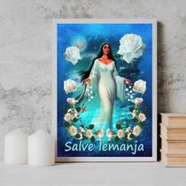 Quadro Decorativo Salve Iemanjá 33x24cm