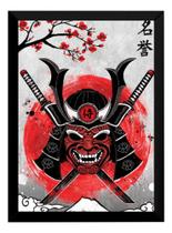 Quadro Decorativo Samurai Arte Moldurada 42x29cm Quadro Decorativo Samurai Arte Moldurada 42x29cm