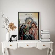 Quadro Decorativo Santa Ana Vintage 45x34cm - com vidro