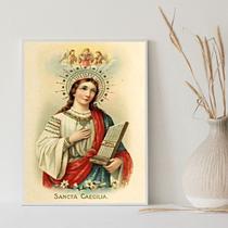 Quadro Decorativo Santa Cecília 24x18cm - com vidro
