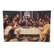 Quadro Decorativo Santa Ceia 40x60cm Tecido Canvas Alta Resolução