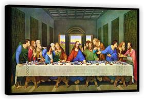 Quadro Decorativo Santa Ceia Apóstolos Religioso Tela Canvas Premium
