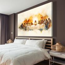 Quadro decorativo santa ceia aquarela Quadro decorativo santa ceia aquarela