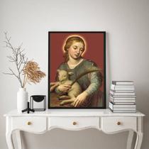 Quadro Decorativo Santa Inês 45x34cm - com vidro