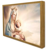 Quadro Decorativo Santa Maria e o Menino Jesus em Moldura Caixa Quadro Decorativo Santa Maria e o Menino Jesus em Moldura Caixa