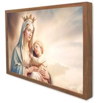 Quadro Decorativo Santa Maria e o Menino Jesus em Moldura Caixa Quadro Decorativo Santa Maria e o Menino Jesus em Moldura Caixa