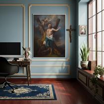 Quadro Decorativo Santo André Abraçando Sua Cruz - 70X50Cm