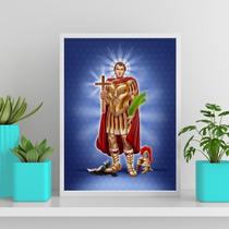 Quadro Decorativo Santo Expedito 24x18cm - com vidro