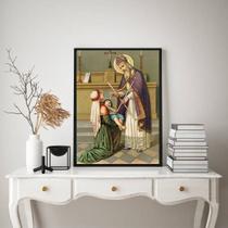 Quadro Decorativo São Brás 24x18cm - com vidro