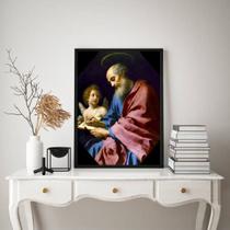 Quadro Decorativo São Mateus 45x34cm - com vidro Quadro Decorativo São Mateus 45x34cm - com vidro