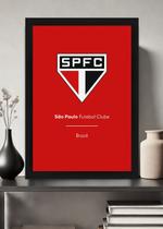 Quadro Decorativo São Paulo FC Clube da fé - Com Vidro Tamanho:21cm x 30cm (A4) Quadro Decorativo São Paulo FC Clube da fé - Com Vidro Tamanho:21cm x 30cm (A4)