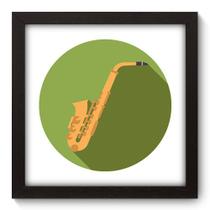 Quadro Decorativo - Saxofone - 22cm x 22cm - 051qdgp