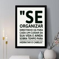 Quadro Decorativo Se Organizar Direitinho 45x34cm - com vidro