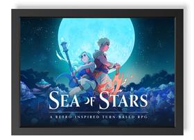 Quadro Decorativo Sea of Stars Zale e Valere Logo geek.frame presente quarto sala gamer otaku