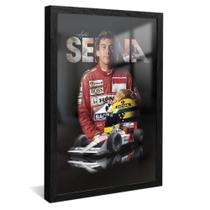 Quadro Decorativo Senna V2432 Moldura Preta + Vidro 115x75cm