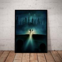 Quadro Decorativo Serie Arquivo X Poster Arte Moldurada