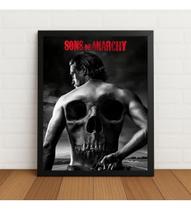 Quadro Decorativo Série Soa Jax Teller 33x24cm Com Vidro Preto Quadro Decorativo Série Soa Jax Teller 33x24cm Com Vidro Preto