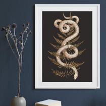 Quadro Decorativo Serpente Vintage - 60x48cm