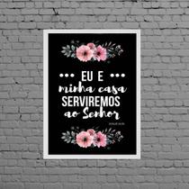 Quadro Decorativo Serviremos Ao Senhor 33x24cm