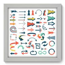 Quadro Decorativo - Setas - 22cm x 22cm - 088qndab
