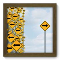 Quadro Decorativo - Setas - 22cm x 22cm - 323qddm