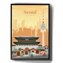 Quadro Decorativo Seul Korea Do Sul Cidade Desenho