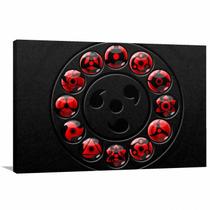 Quadro decorativo Sharingans Naruto com Tela em Tecido