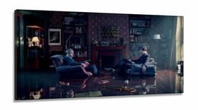 Quadro Decorativo Sherlock Holmes Mosaico em Tecido Canvas 130x60 Quadro Decorativo Sherlock Holmes Mosaico em Tecido Canvas 130x60