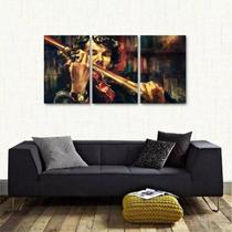 Quadro Decorativo Sherlok Holmes Violino Em Tecido 3 Peças Quadro Decorativo Sherlok Holmes Violino Em Tecido 3 Peças