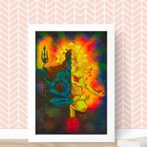 Quadro Decorativo Shiva e Shakti 33x24cm - com vidro