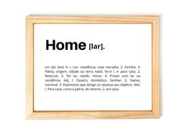 Quadro decorativo significado Home Lar com moldura e vidro Quadro decorativo significado Home Lar com moldura e vidro