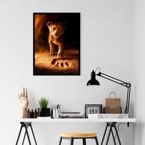 Quadro Decorativo Simba Moldura Preta Quadro Decorativo Simba Moldura Preta