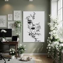 Quadro Decorativo Simbiose Etérea 70x50cm Mold Branca