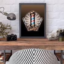 Quadro Decorativo Símbolo Barber Shop 34x23Cm