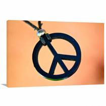 Quadro decorativo Simbolo Paz com Tela em Tecido