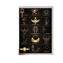 Quadro Decorativo Símbolos Egípcios 33X24CmVidro Branca Quadro Decorativo Símbolos Egípcios 33X24CmVidro Branca