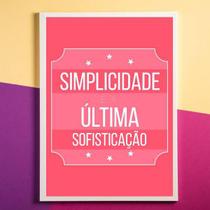 Quadro Decorativo Simplicidade Sofisticação 24X18Cm