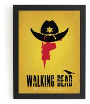 Quadro Decorativo Simplista The Walking Dead Carl Morreu