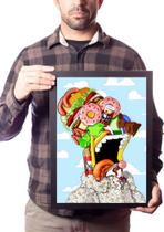 Quadro Decorativo Simpsons Arte Homer Poster Moldurado