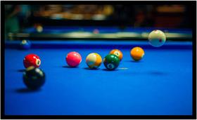 Quadro Decorativo Sinuca Bilhar Esportes Jogos Mesa Bola Pub Bar Salas Com Moldura RC001