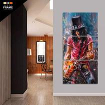 Quadro Decorativo Slash Guns N Roses Rock 120x60 Em Tecido