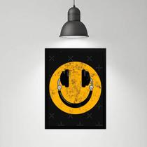 Quadro Decorativo Smile DJ 24x18cm - com vidro