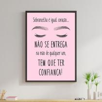 Quadro Decorativo Sobrancelha É Igual Coração-Salão II 34x23