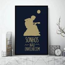 Quadro Decorativo Sonhos Não Envelhecem 24X18Cm - Com Vidro