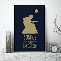 Quadro Decorativo Sonhos Não Envelhecem 45x34cm - com vidro