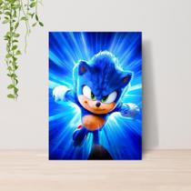 Quadro Decorativo Sonic Infantil A4 Placa MDF 07